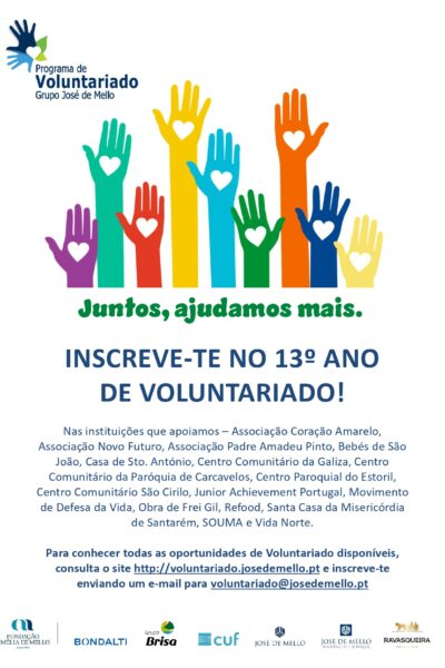 Cartaz do Programa de Voluntariado 2023